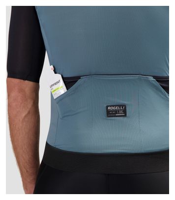 Maillot Manches Courtes Vélo Rogelli Distance II Bleu/Noir Homme
