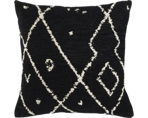 Decoratief kussen Solia zwart-wit 45x45 cm