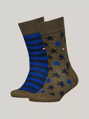 Pacote com 2 pares de meias clássicas com estrelas