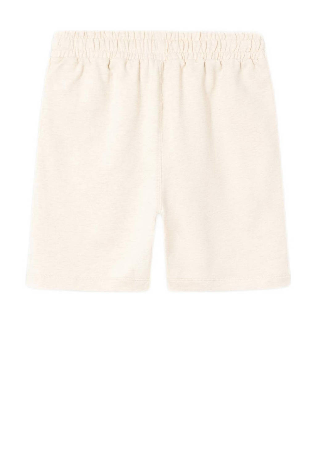 NAME IT loose fit sweatshort NKMHUMMI met printopdruk ecru
