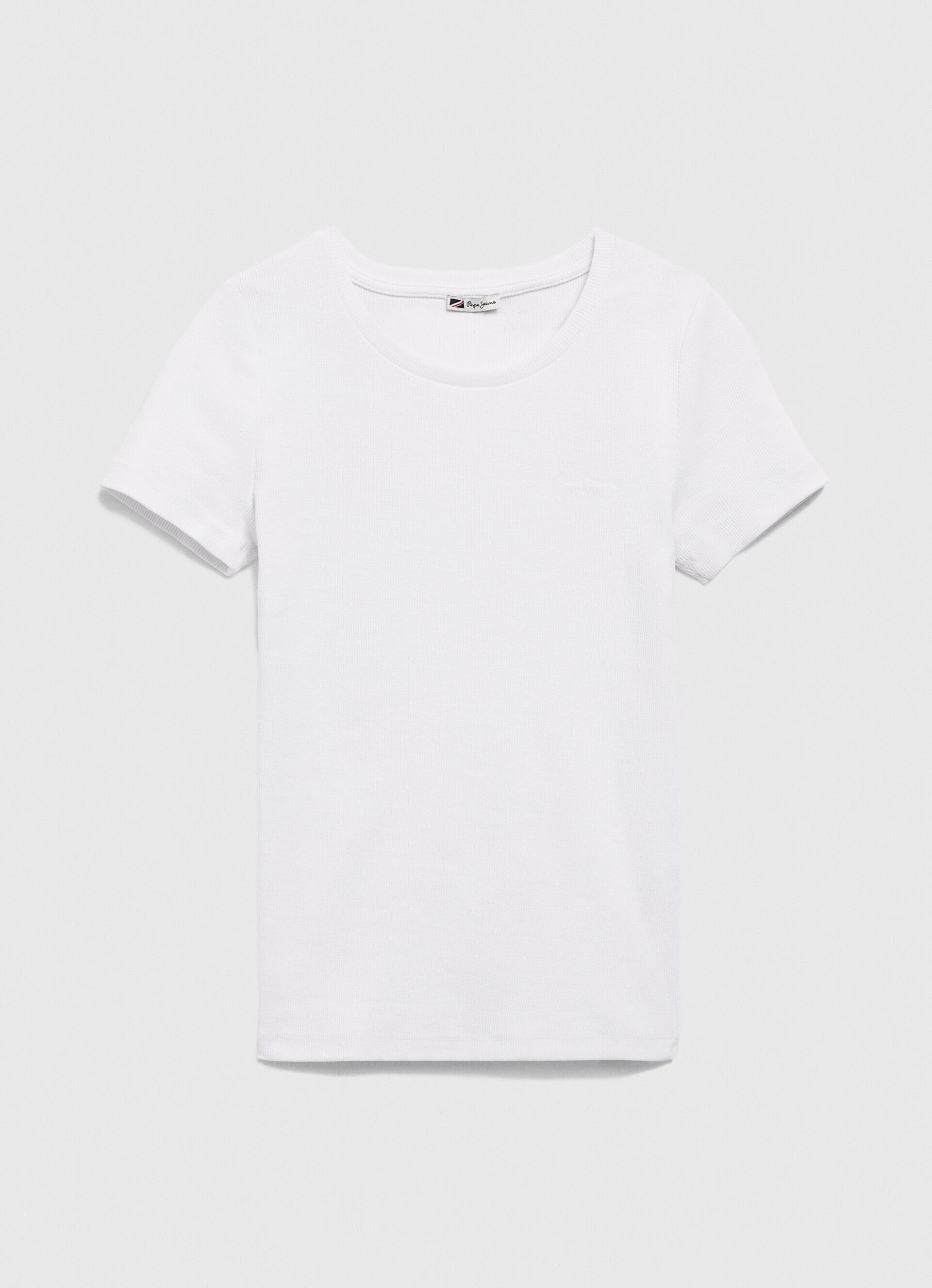 CAMISETA DE ALGODÃO COM LOGOTIPO - branca