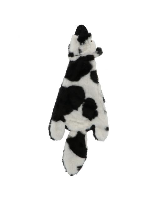 Adori Hondenspeelgoed Skinny Koe - Knuffel - 40 cm Zwart Wit