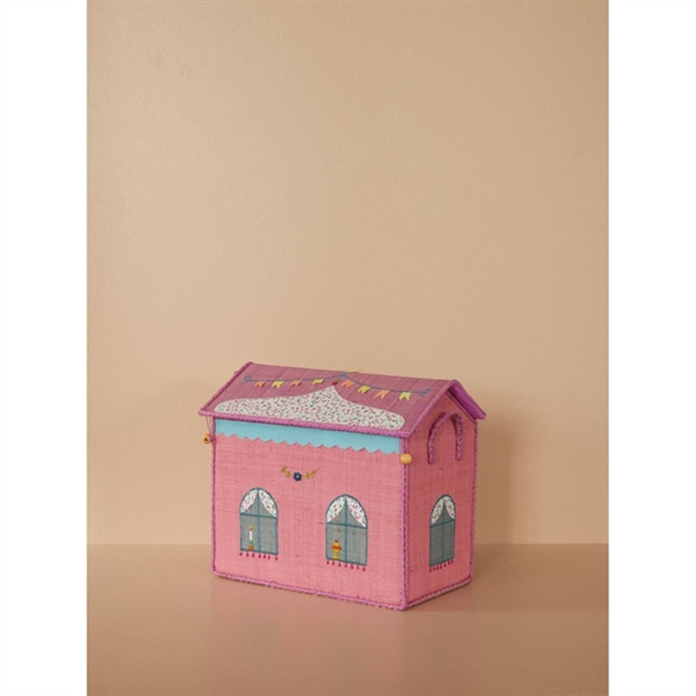 Castle Theme Raffia Kurvehus til Opbevaring 3-pak