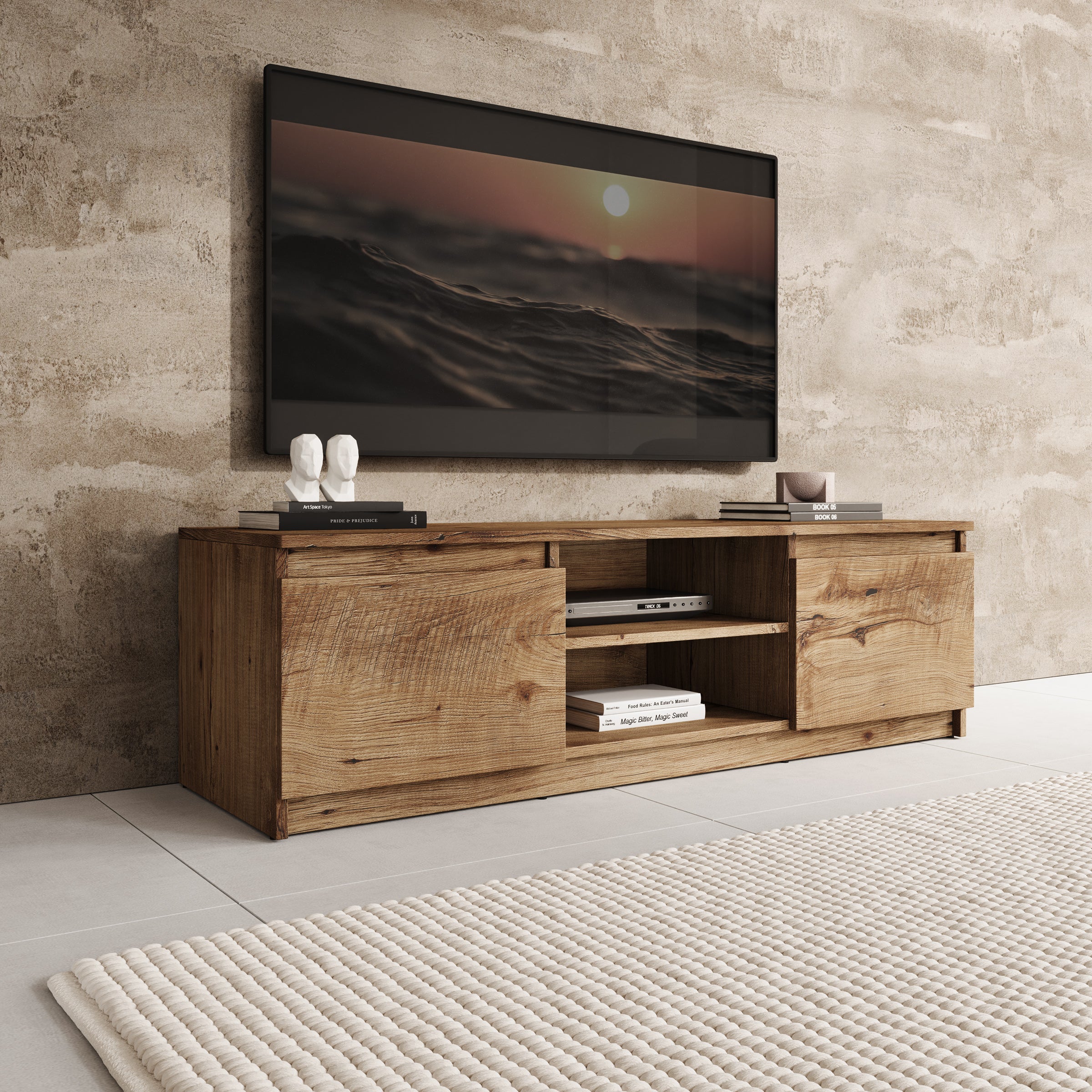Diaz - TV-Meubel - Eiken - 120x38x36 cm