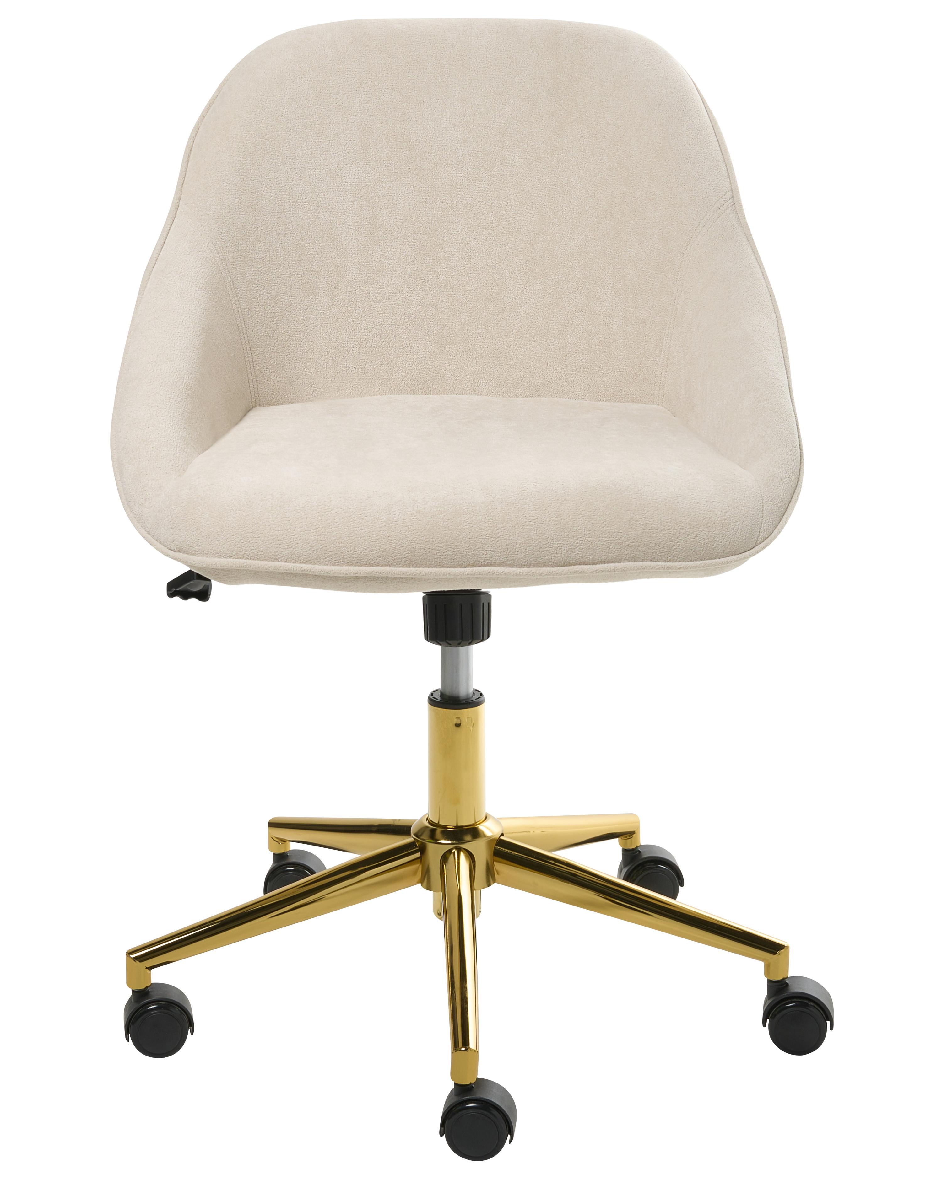 Bureaustoel BARDSDALE Fluweel Lichtbeige