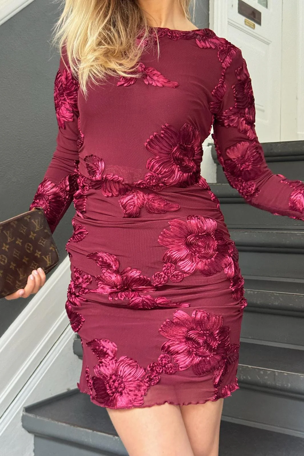 BYIC Majaic Mesh Dress A23773 bordeaux bordeaux