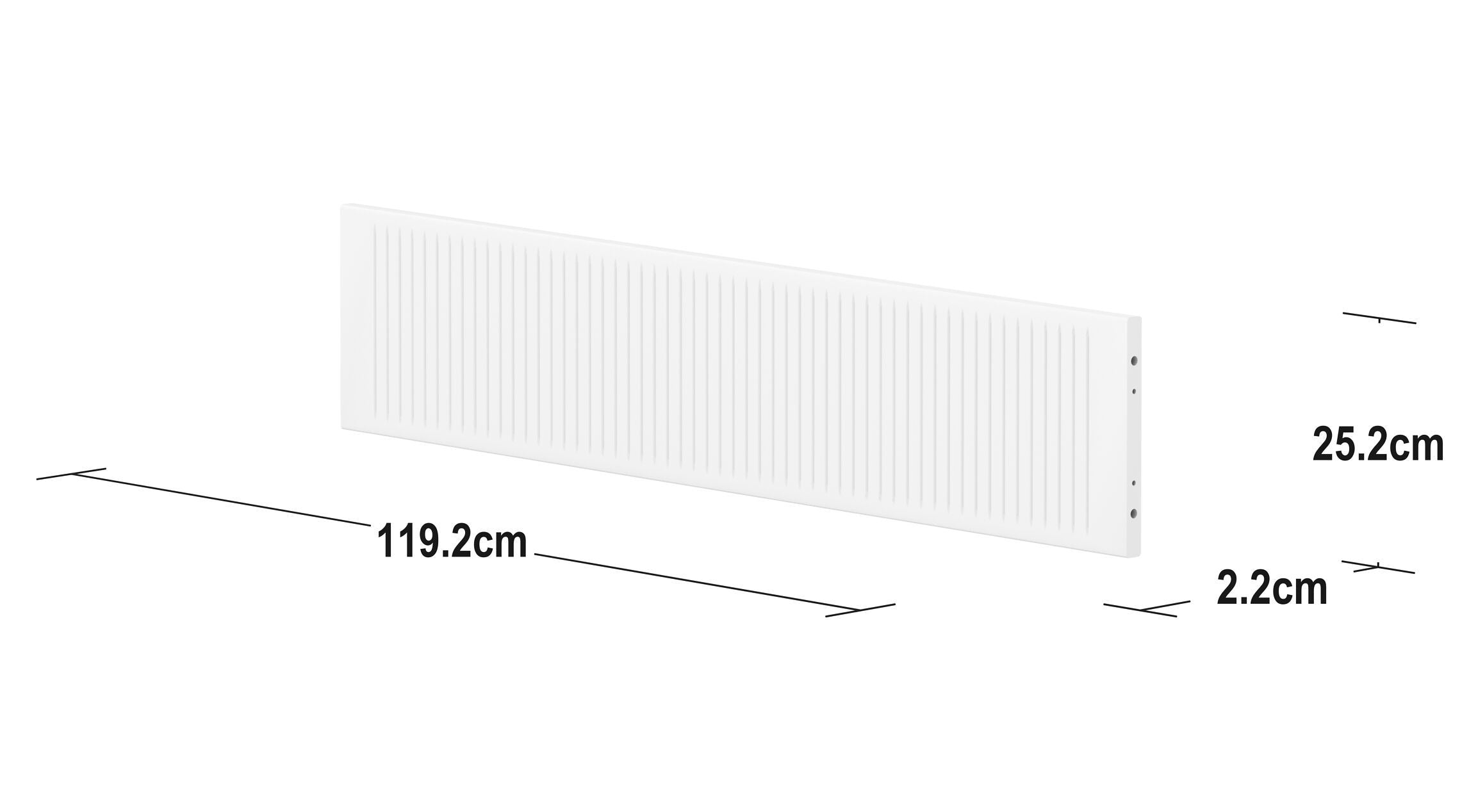 Flexa WHITE Absturzsicherung 1/2 - Weiss / B: 119.0 cm x T: 2.0 cm x H: 32.0 cm