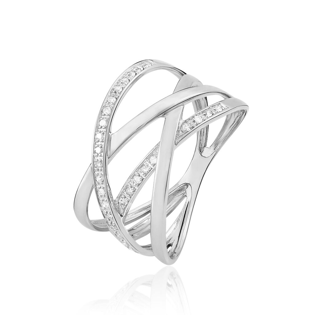 Bague Trisca Or Blanc Diamant
