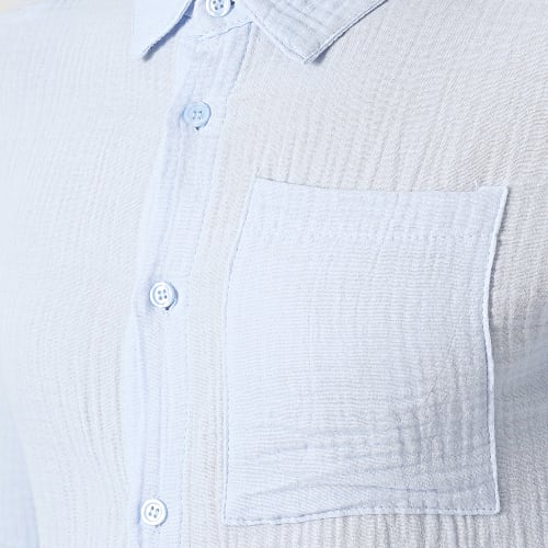 Chemise Manches Longue Bleu Ciel
