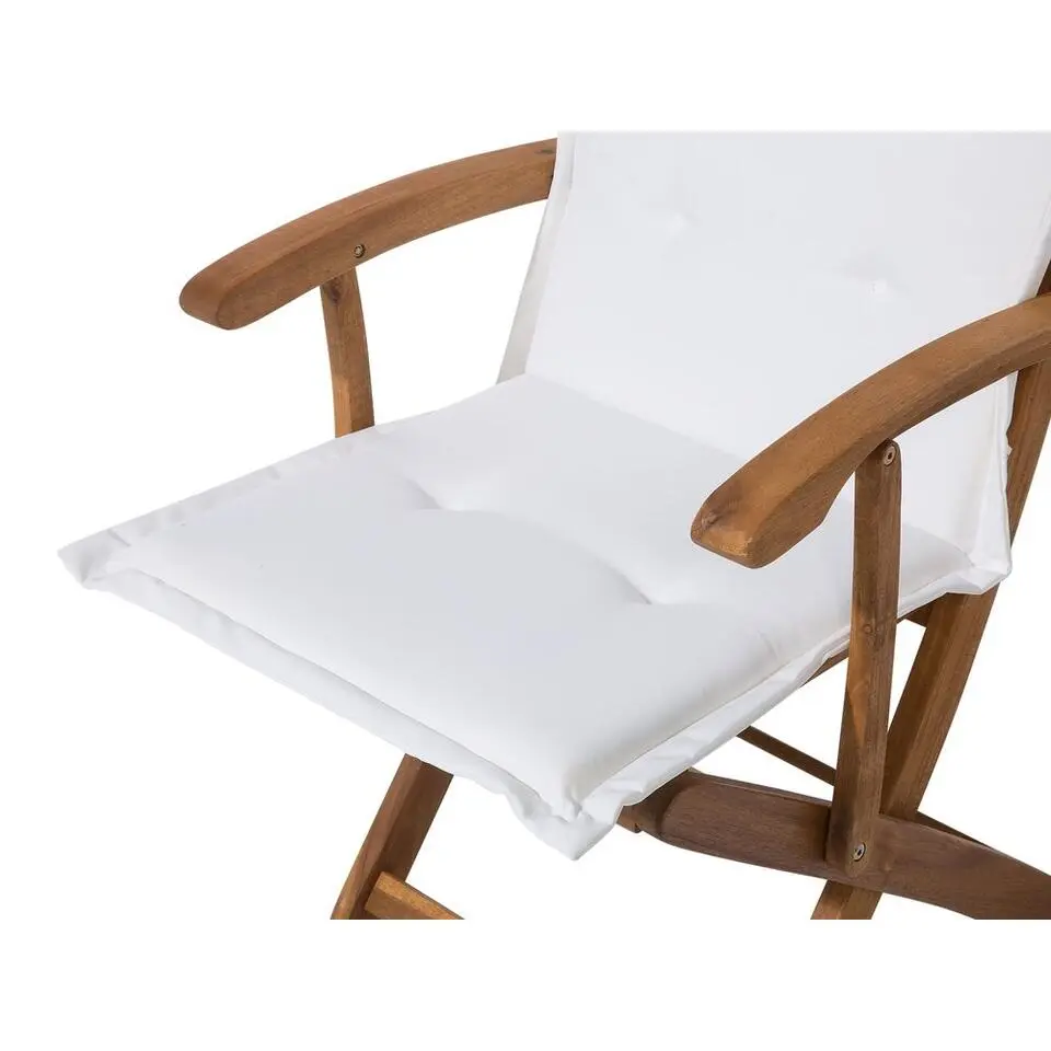 MAUI - Tuinset voor 8 - Lichte houtkleur/Cremewit - Acaciahout