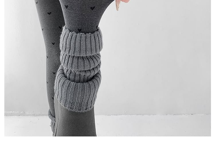 Shira - Warme panty met hartpatroon