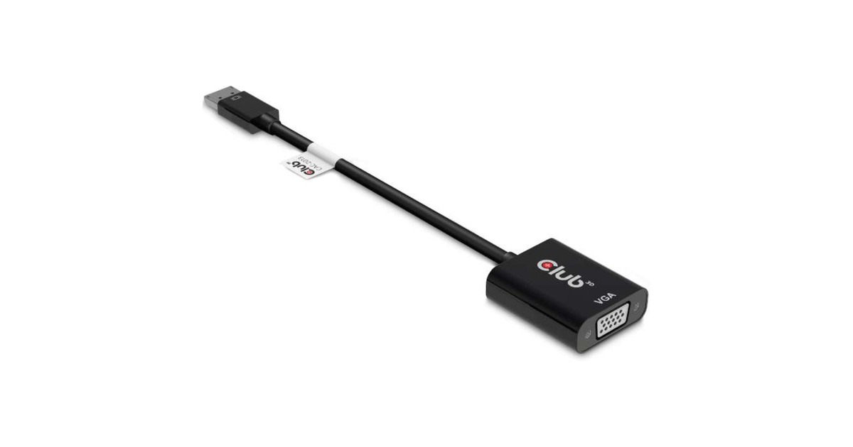 Club 3DDisplayPort 1.1 naar VGA Active Adapter  (Zwart)