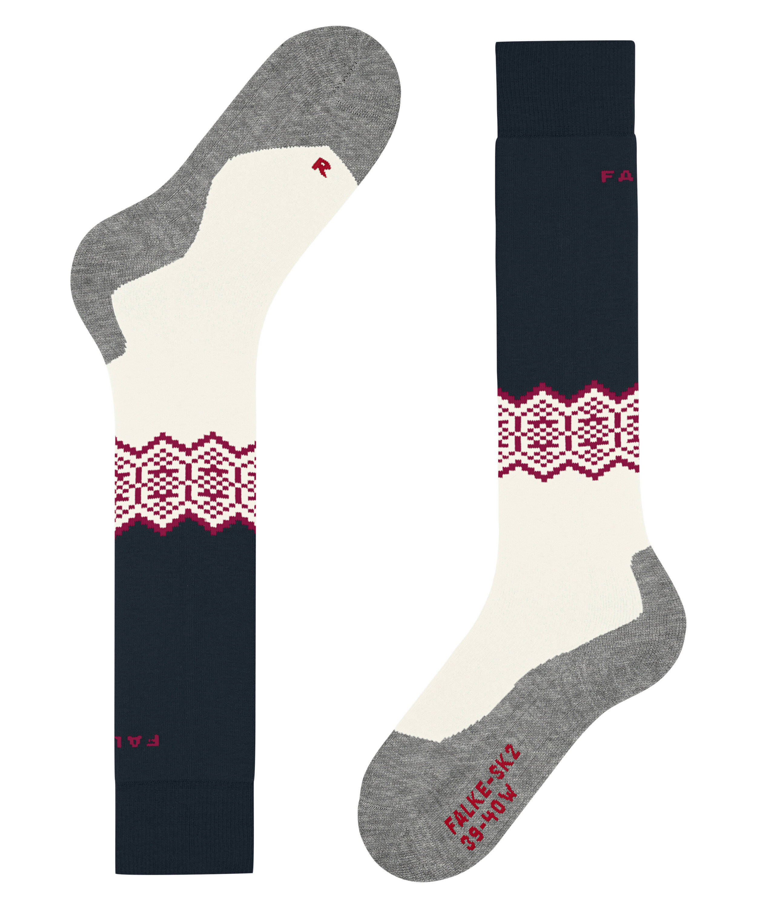 FALKE skisokken SK2 Intermediate zwart/wit
