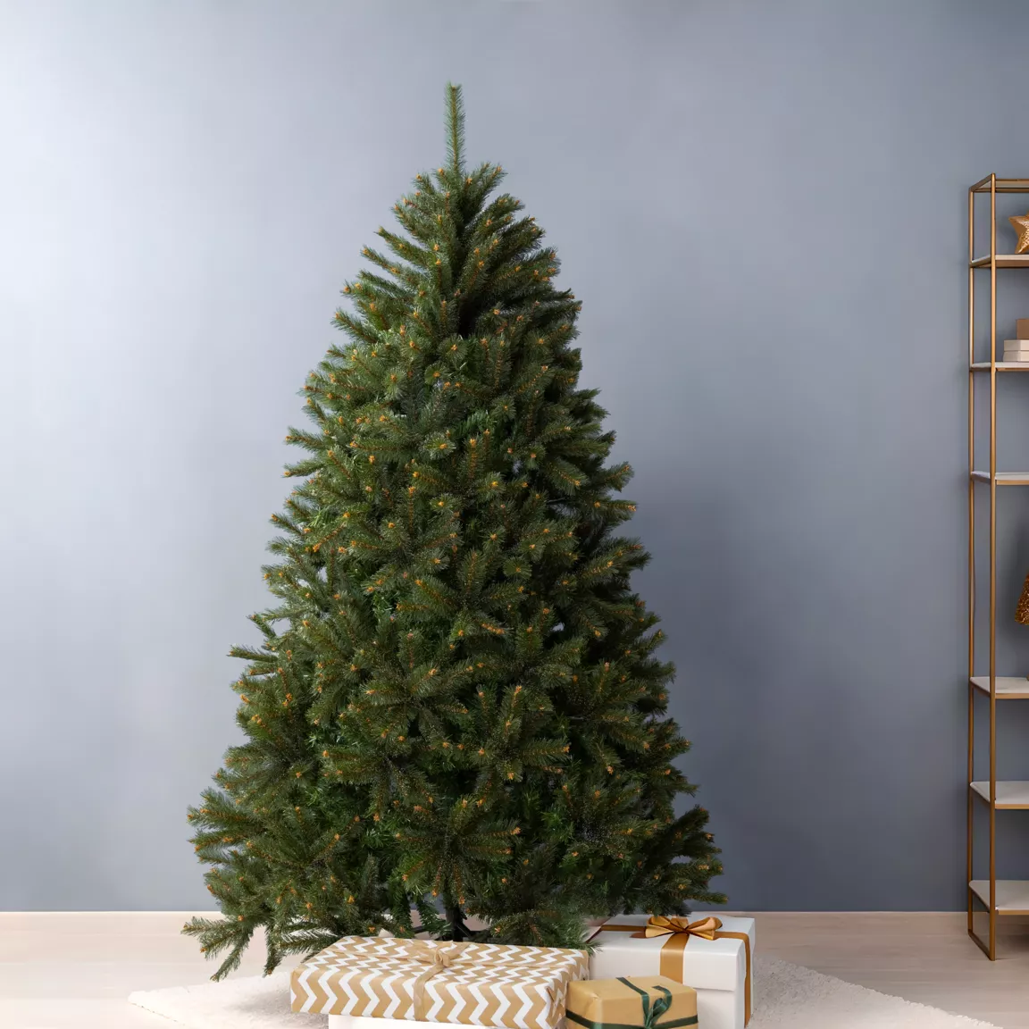 Sapin artificiel de Noël H240 cm Stockholm Vert finition perlée