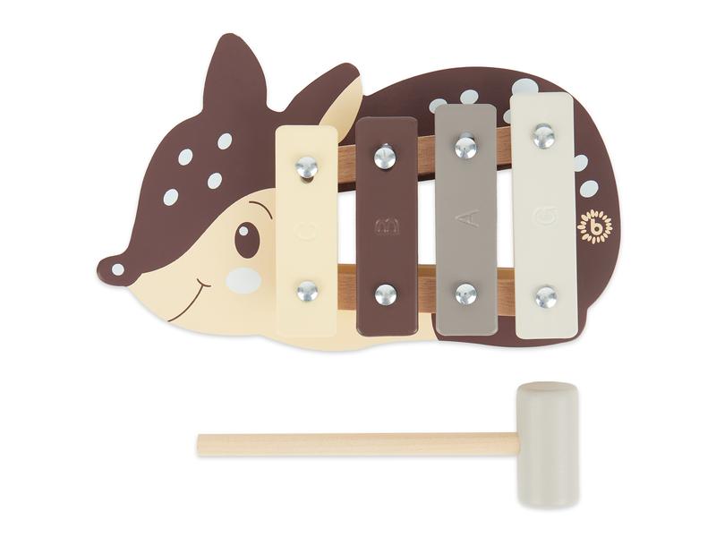 bieco Musikinstrument Xylophon Reh Mini Xylophon in Reh-Design