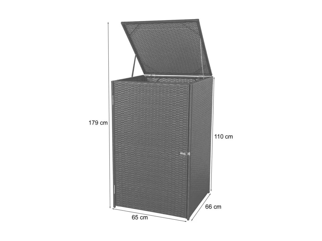 Habillage de poubelle MCW-E25 120l, brun
