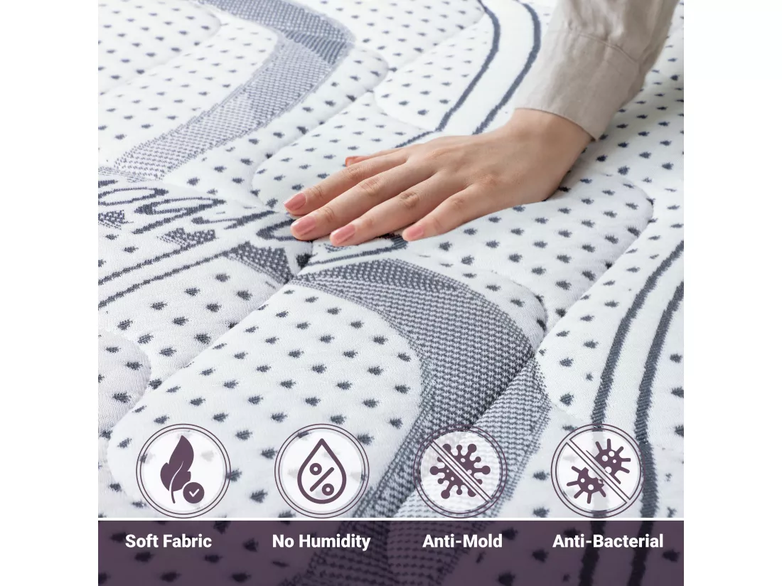 Matelas Double 160x200 à mémoire de forme | Premium Quality | Hauteur 25 cm | Made in Italy