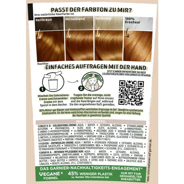 dauerhafte Haarfarbe 7.43 Kurkuma Kupfer