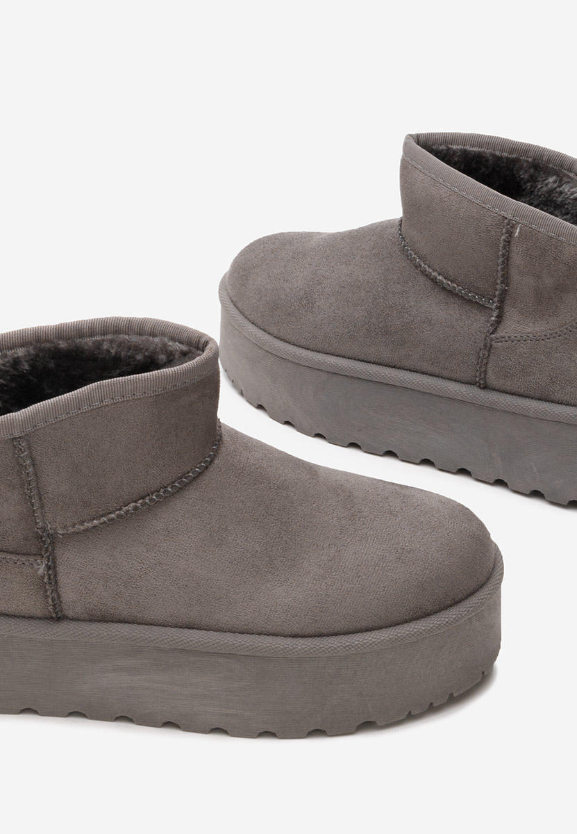 Bottines à plateforme grise Lissie