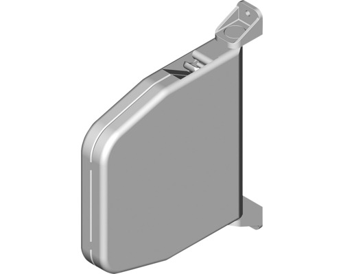 ARON voorzetrolluik, PVC grijs, 550 x 515 mm, aluminium kast, RAL 7016 antracietgrijs, riemtrekker links