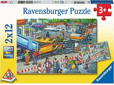Ravensburger Puslespill Road Construction Site 2x12 Brikker