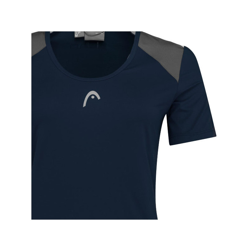 Tee-shirt de tennis femme Head Club Tech bleu marine