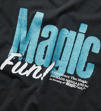Mads Nørgaard T-Shirt - Tristi - Schwarz/Blau m. Glitzer