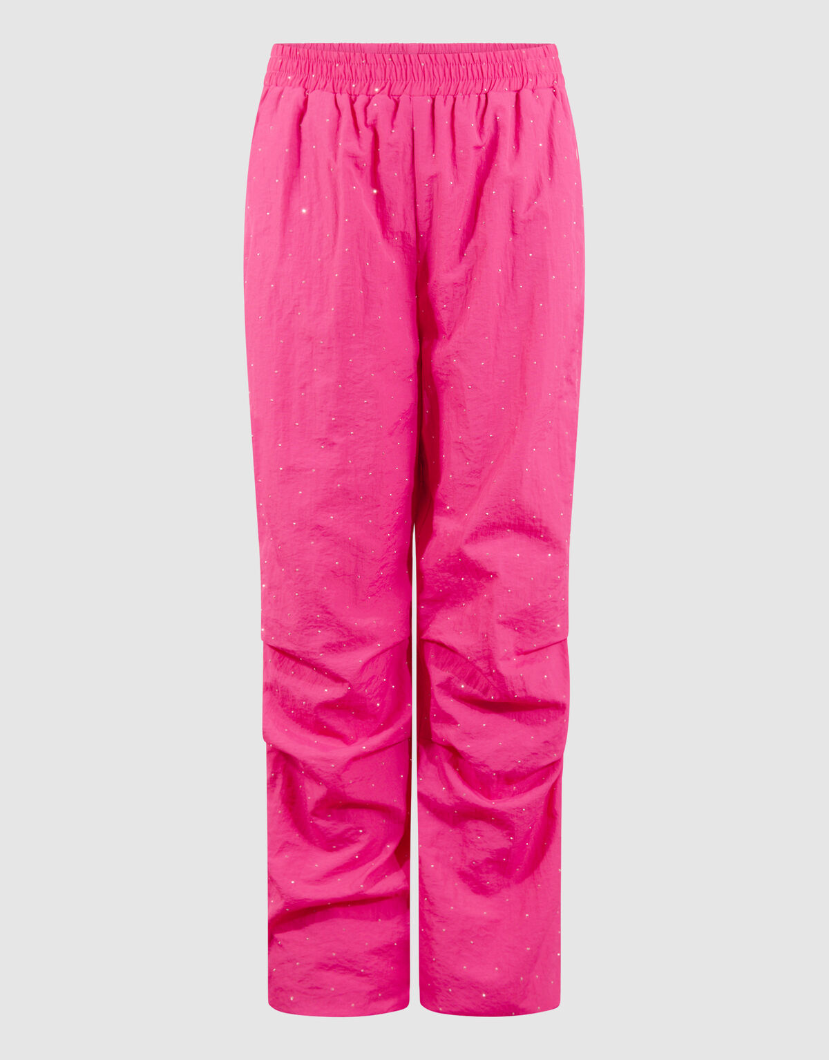 Strass Sporty Wide Leg Fit Broek Roze