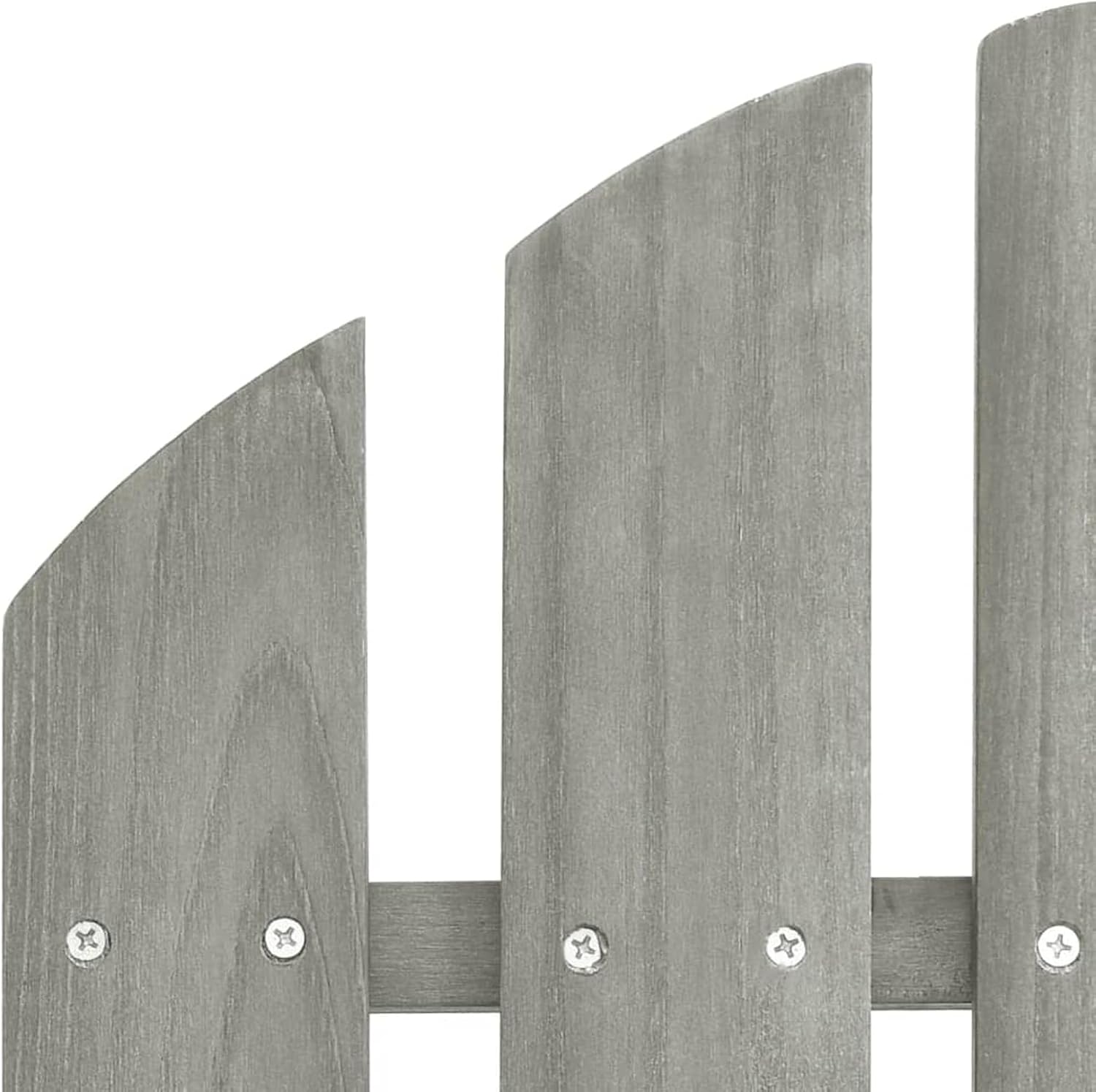 Gecheer Gartensessel mit Fußstütze Holz Grau, Gartenmöbel Stapelstuhl Balkonstühle für Outdoor Garten Café Camping45700