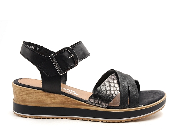 Remonte nu pieds talons femme d6454 noir