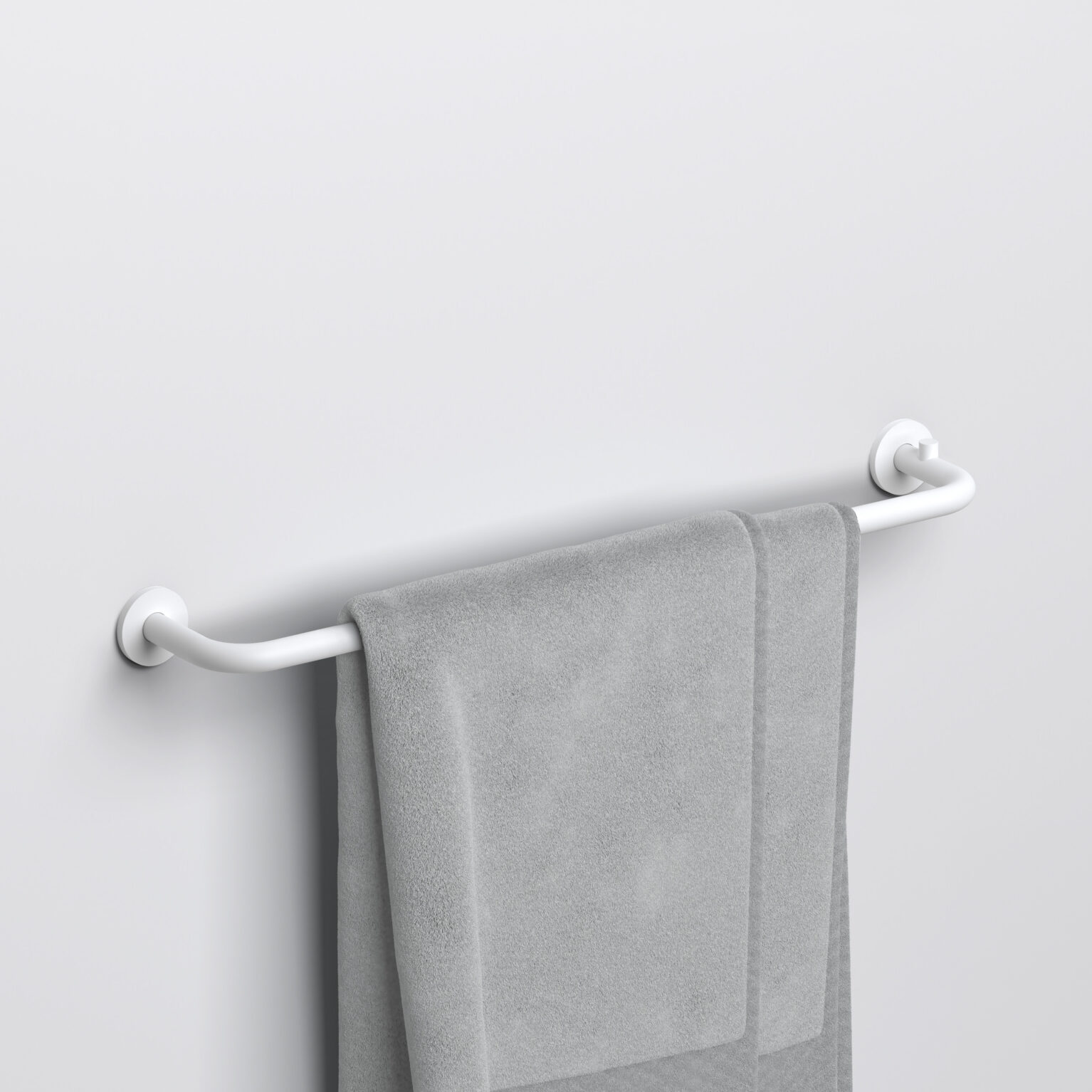 Clou Kaldur handdoekhouder 45cm wit mat