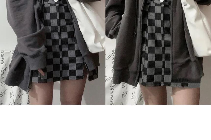 Cossita - Effen oversized hoodie met rits