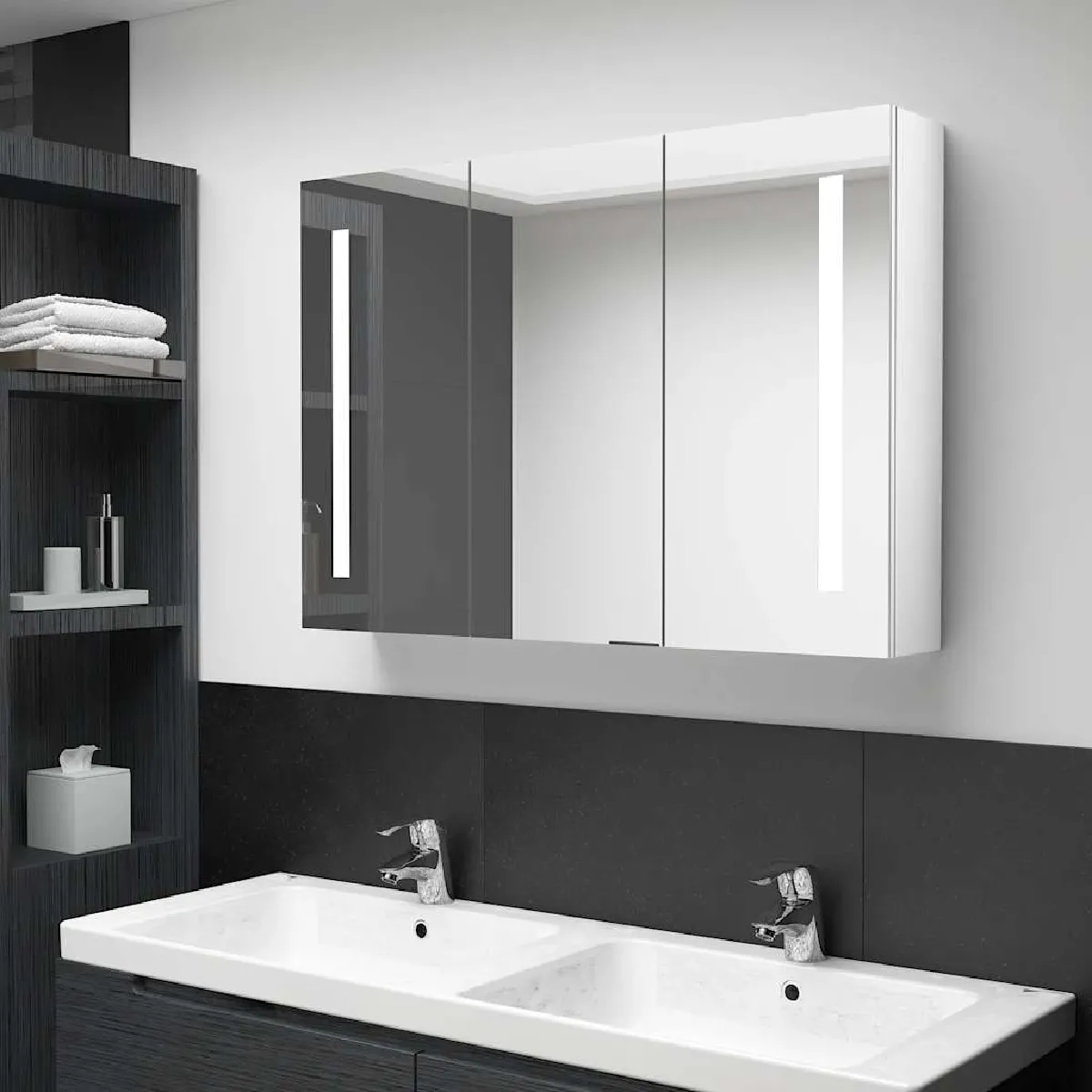 vidaXL LED Armoire - 89x14x62 cm