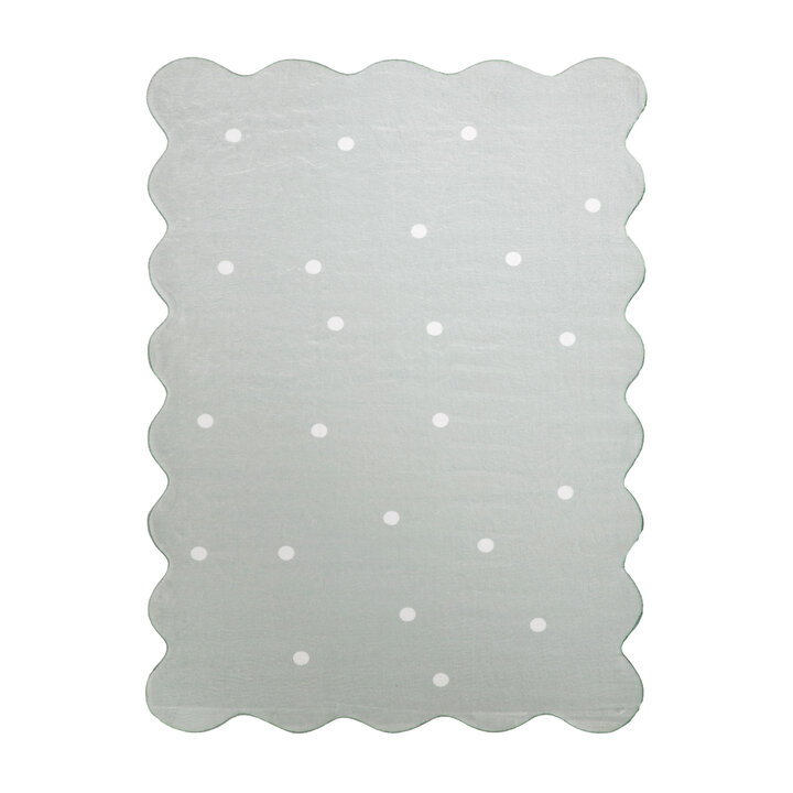 Wasbaar vloerkleed - Cloudy Stippen Mint