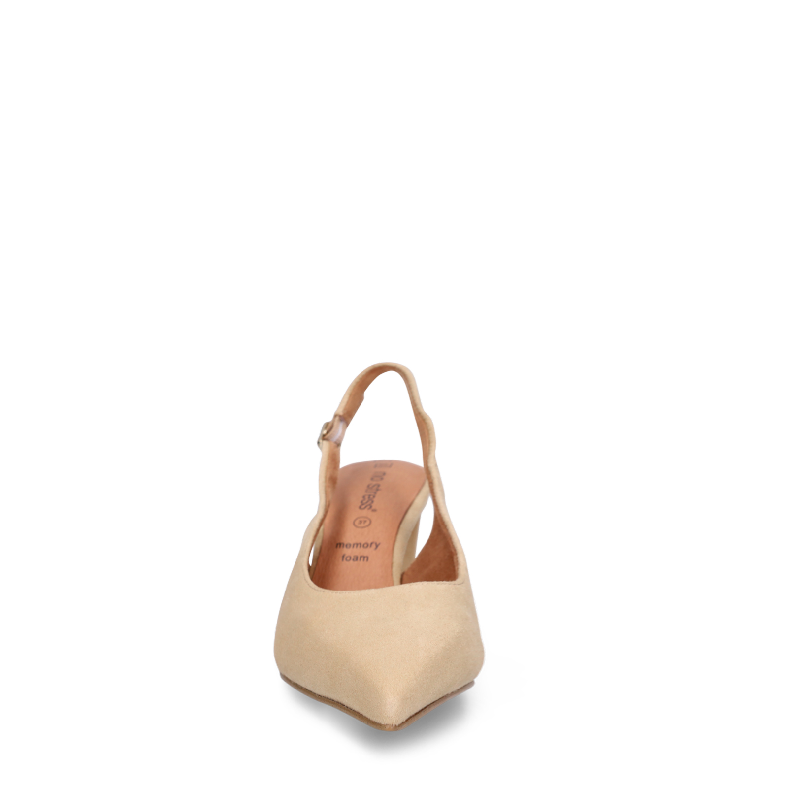 Beige suède slingbacks