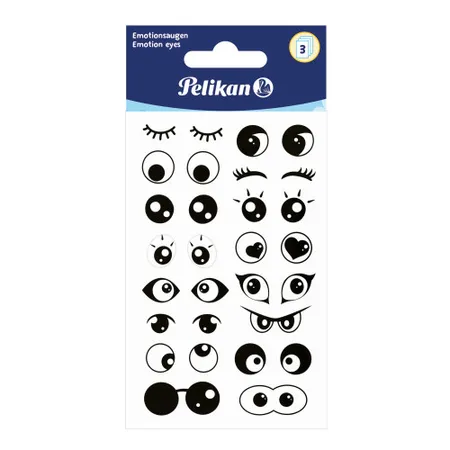 Pelikan Sticker Emotionsaugen STWA mix 3 Bg. FSC