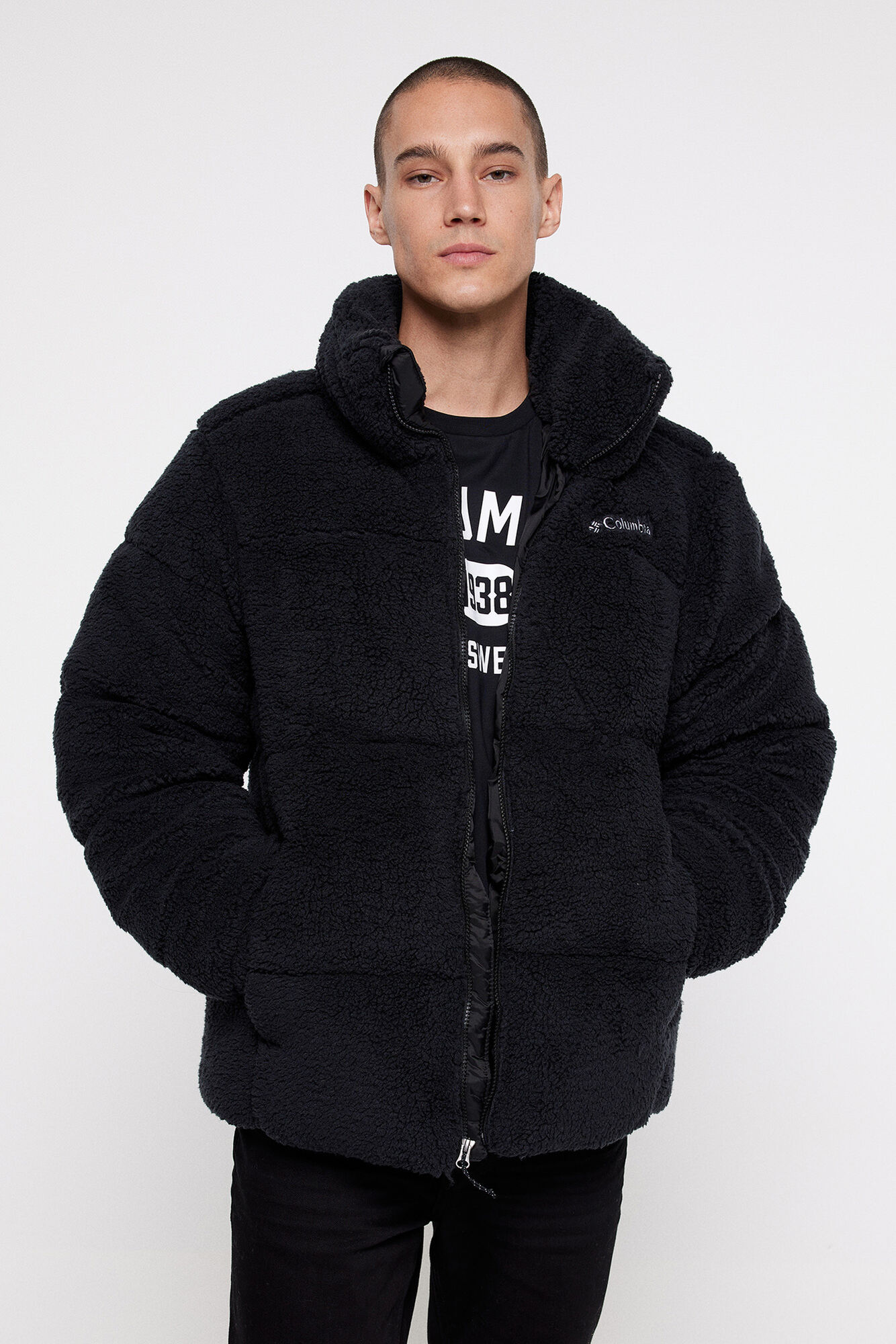 Jaqueta acolchoada masculina Columbia™ Puffect™ com forro de lã Sherpa