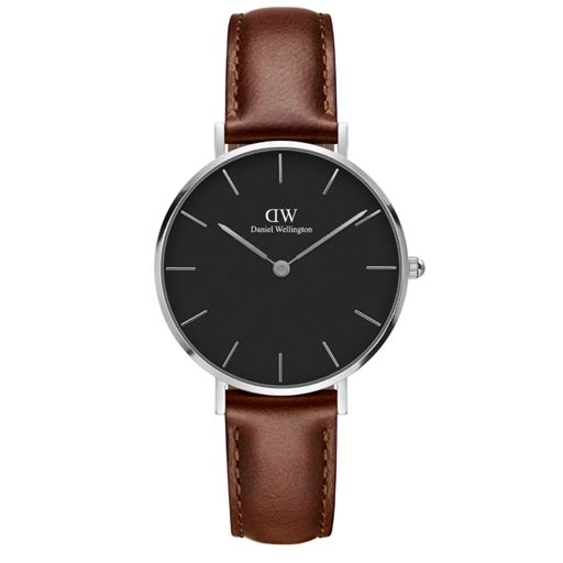 Daniel Wellington Classic Petite St. Mawes ADW00100181 Dameur, Sort/Stål, 32 mm