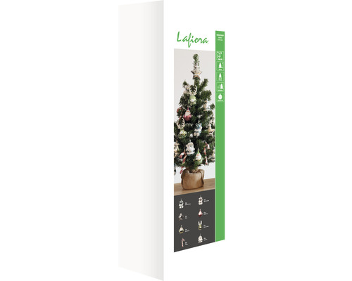 Kunstkerstboom, dennenboom Lafiora Colorado met ornament, H 75 cm, groen, inclusief boomversiering