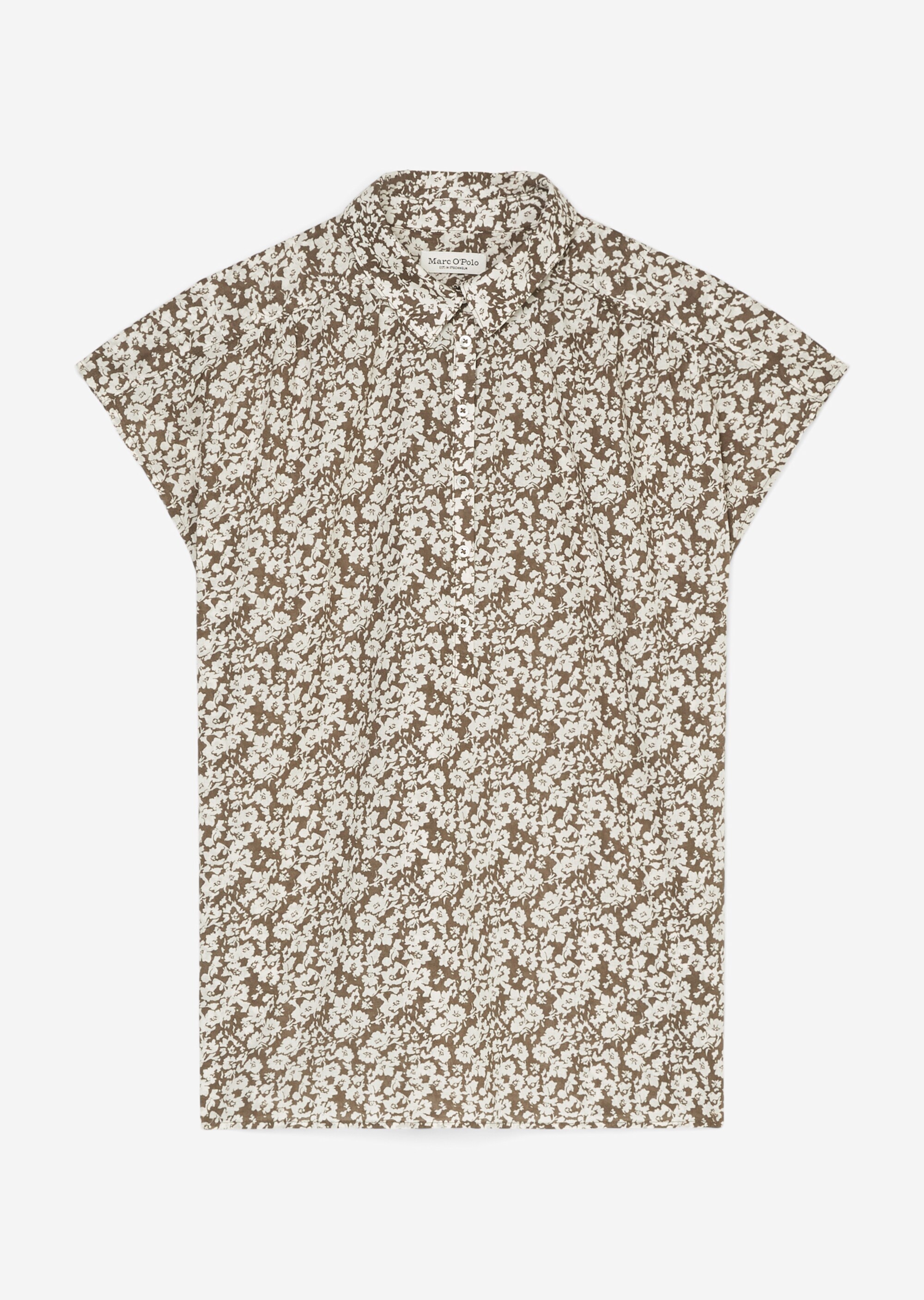 Kurzarm-Bluse regularaus Silky-Touch-Baumwolle