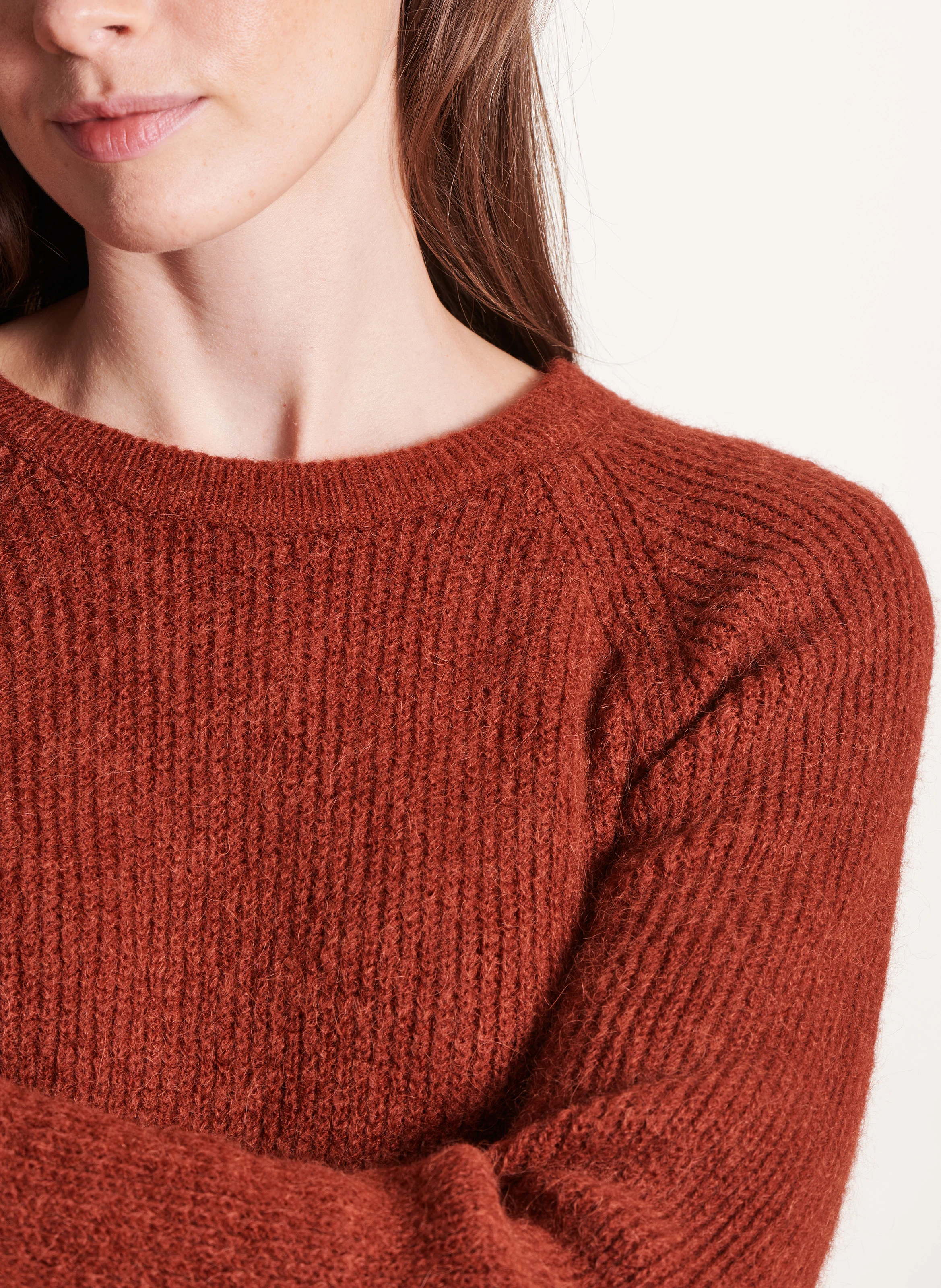 Pull col rond | Orange