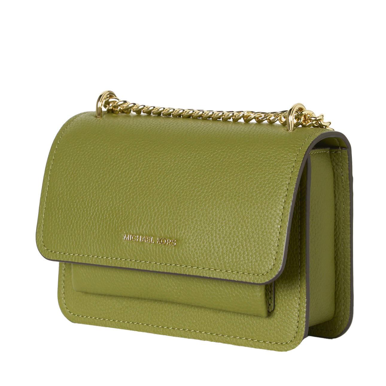 Michael Kors leren crossbody tas Claire Small groen