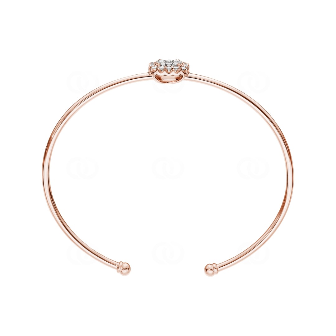 0.50 Karat Diamantarmreif offen 750/18 K Roségold