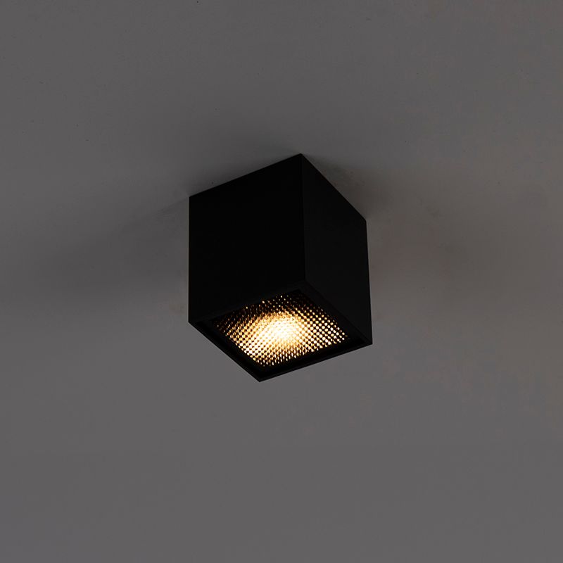 Design opbouwspot zwart GU10 50mm  - Qubo Honey