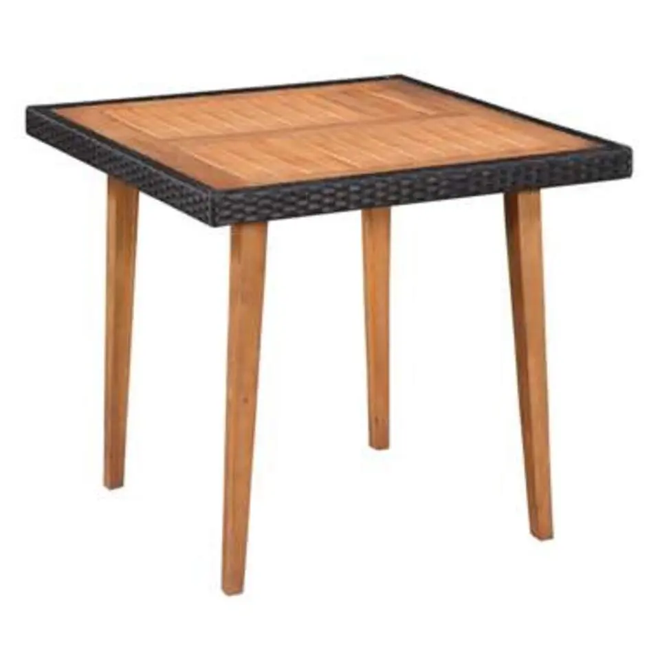 vidaXL - Tuinset - Zwart - Poly rattan