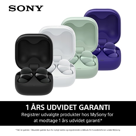 Sony LinkBuds Fit trådløse in-ear høretelefoner – Lilla