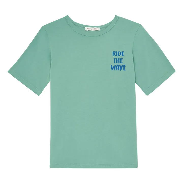 Zhoe & Tobiah T-Shirt Ride The Wave | Vert argile