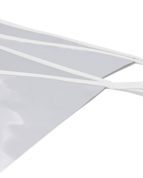guirlande de fanions plastique argent 6m