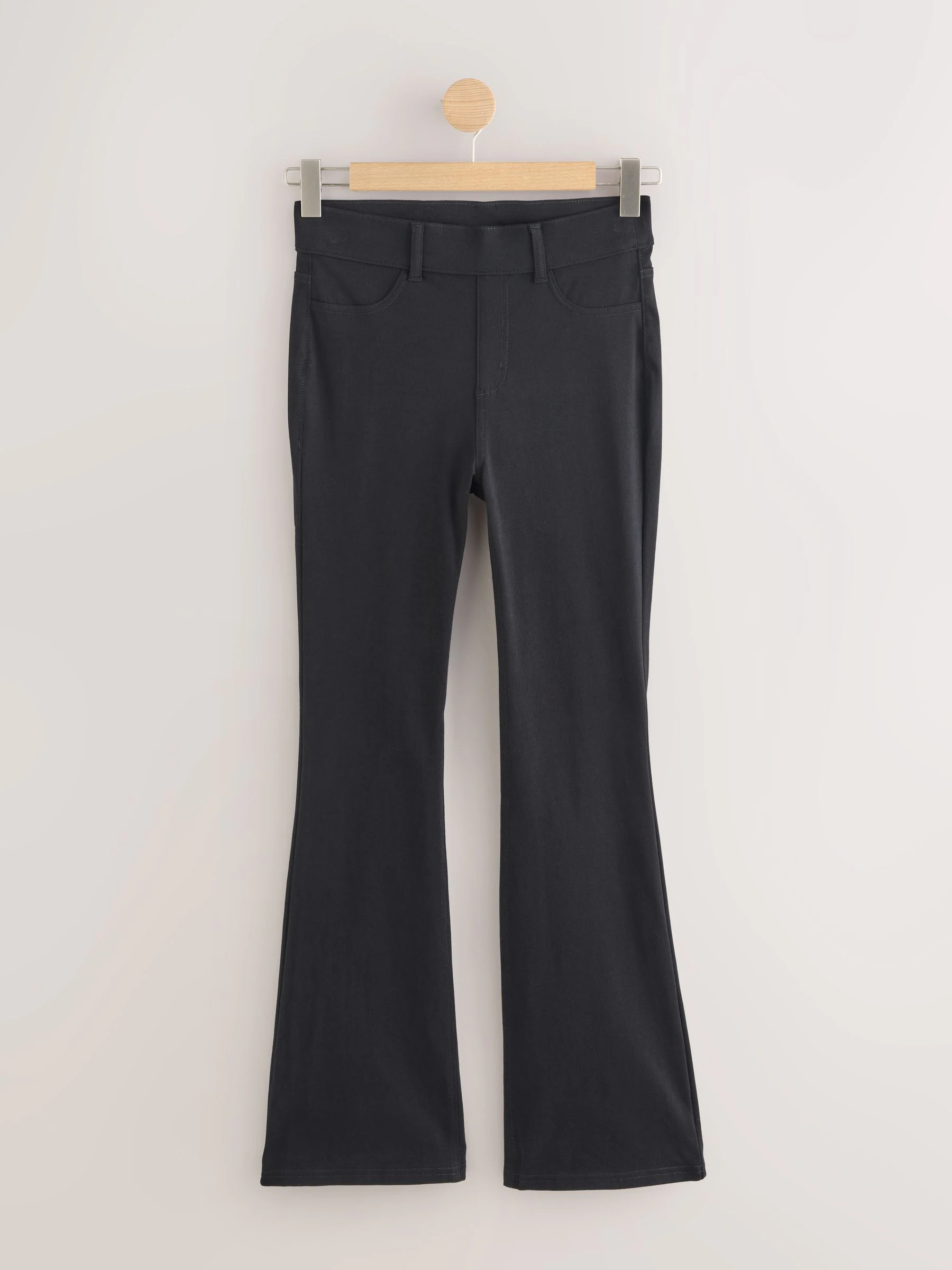 Blauw/Zwart - Set van 2 lange jersey denim bootcut leggings