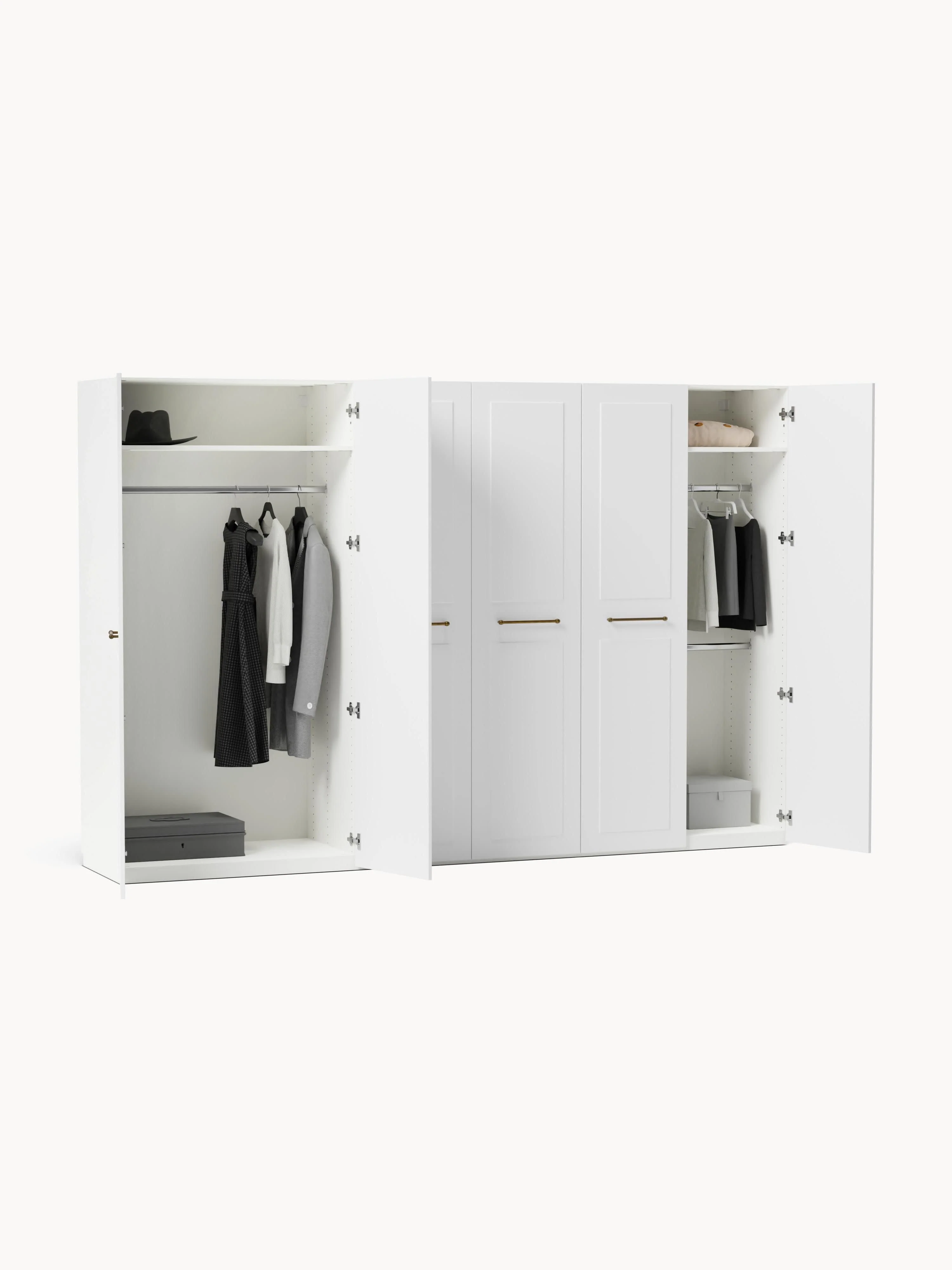 Modulaire draaideurkast Charlotte, 300 cm breed, diverse varianten